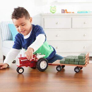 Red Tractor with Hay Wagon - Big Farm Series